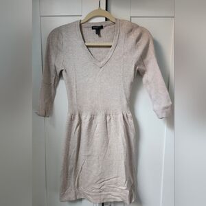 Mango V-Neck Knit Sweater Dress